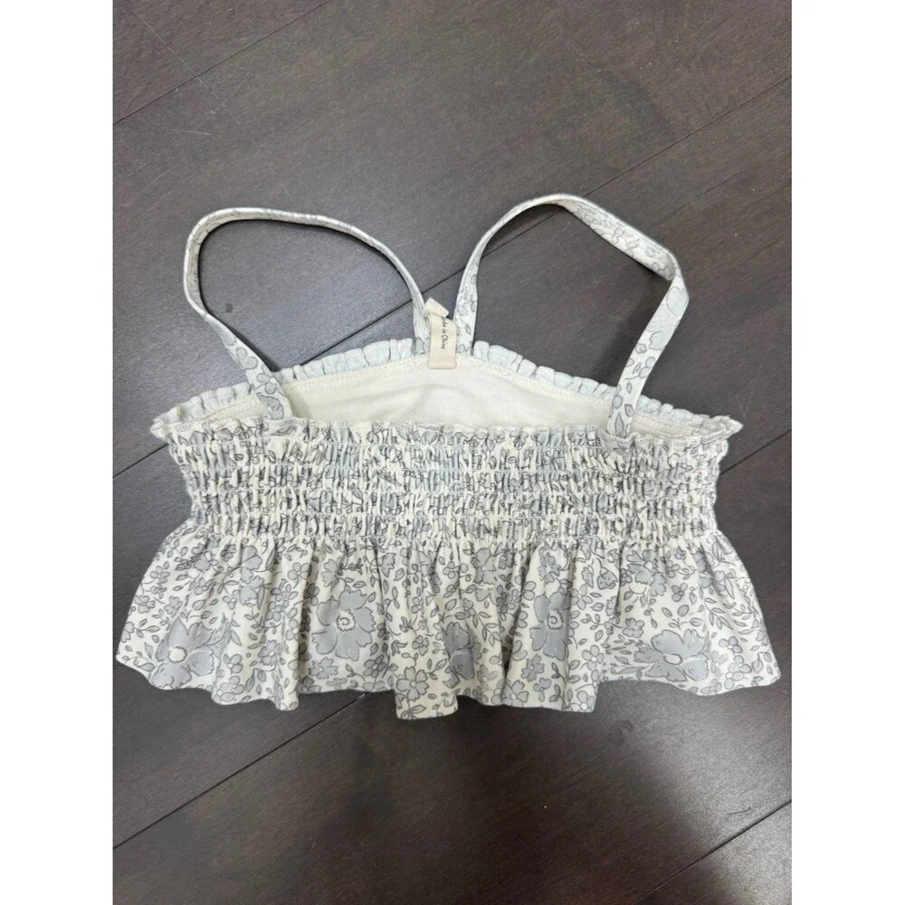 Quincy Mae Ruffled Bikini Top Ditsy Floral